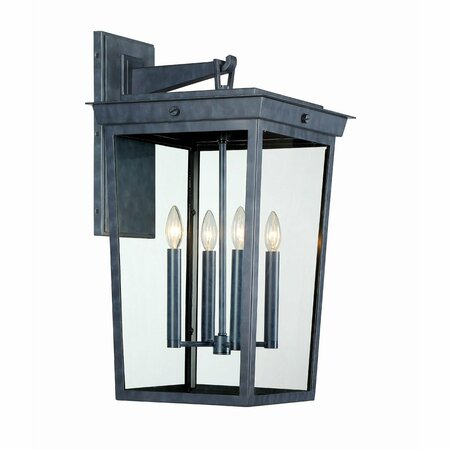 CRYSTORAMA Belmont 4 Light Graphite Outdoor Wall Mount BEL-A8064-GE